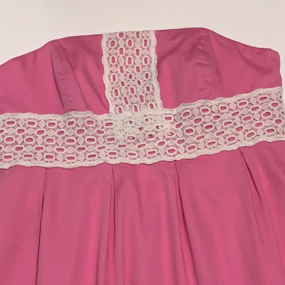 Lilly Pulitzer Dress Strapless Pink and White Appliqué Size 6 - Picture 4 of 12
